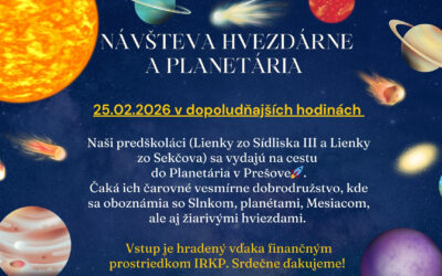 Planetárium – predškoláci