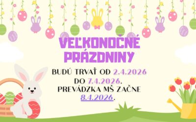 Veľkonočné prázdniny v MŠKP