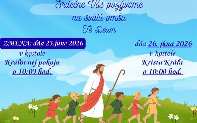 Slávnostná sv. omša na záver školského roka Te Deum