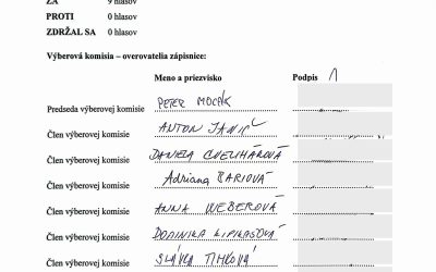 Uznesenie z voľby riaditeľa MŠKP